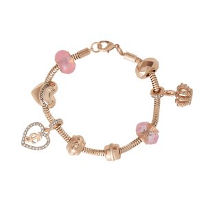 Multi?Charm Beaded Chain Bracelet