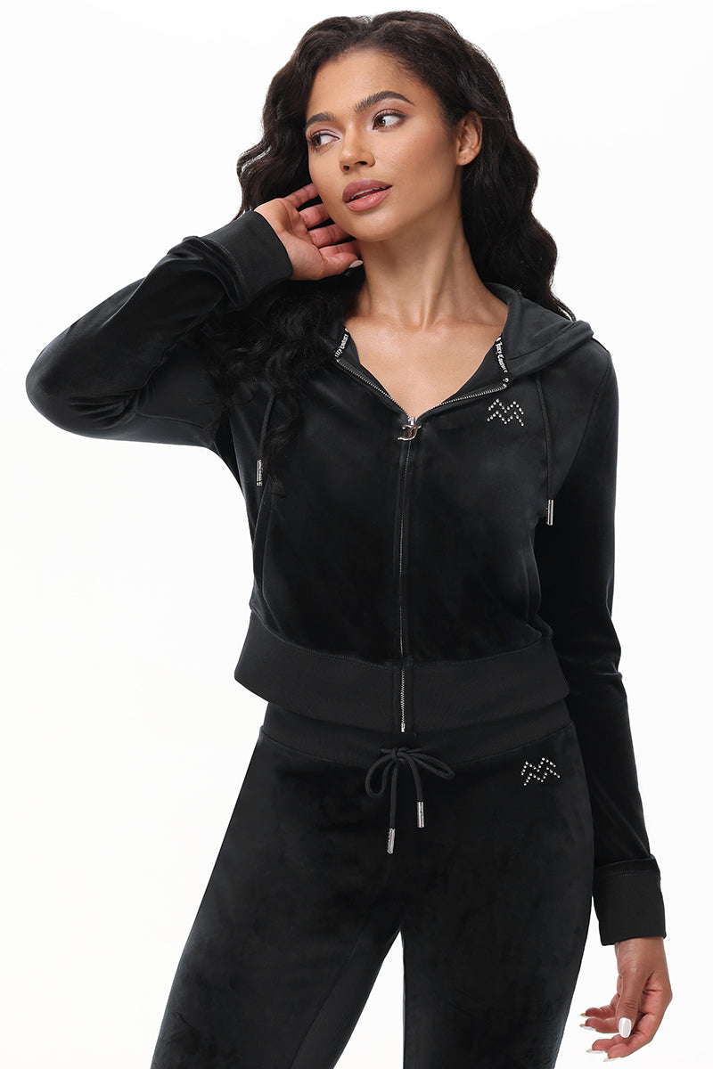 Custom Zodiac OG Big Bling Velour Hoodie - Image 12
