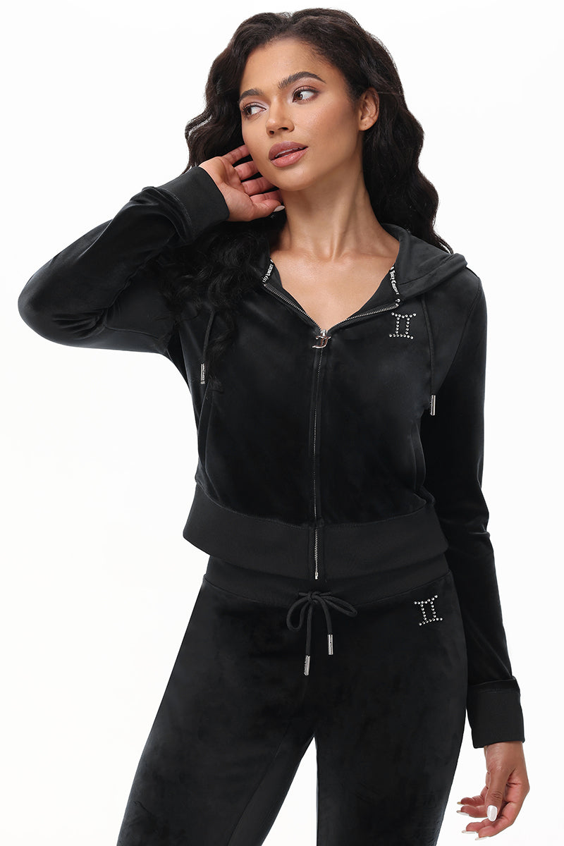 Custom Zodiac OG Big Bling Velour Hoodie - Image 6