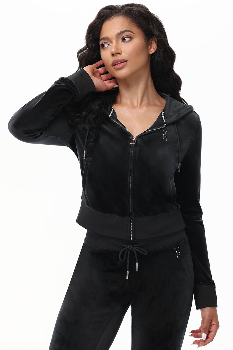 Custom Zodiac OG Big Bling Velour Hoodie - Image 13