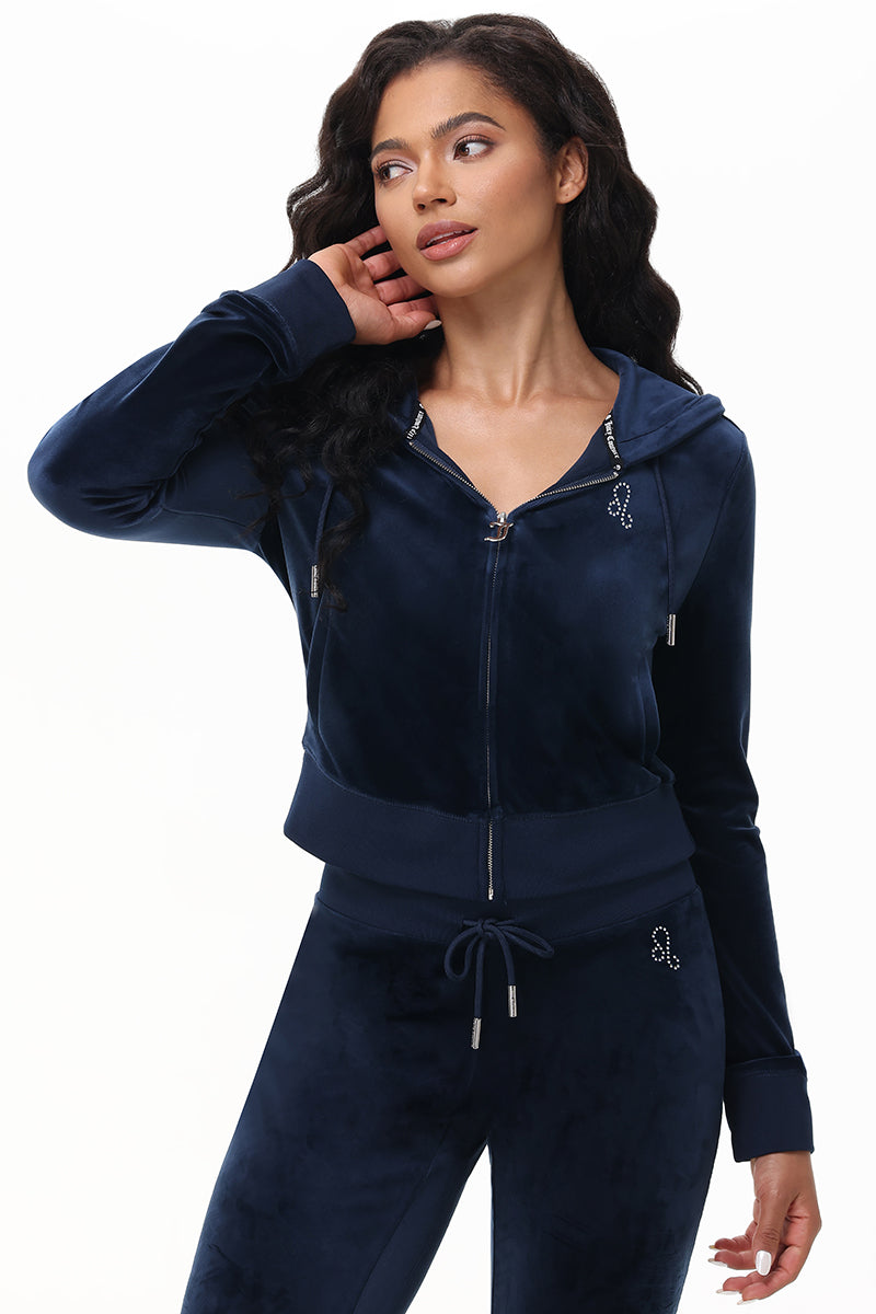 Custom Zodiac OG Big Bling Velour Hoodie - Image 8