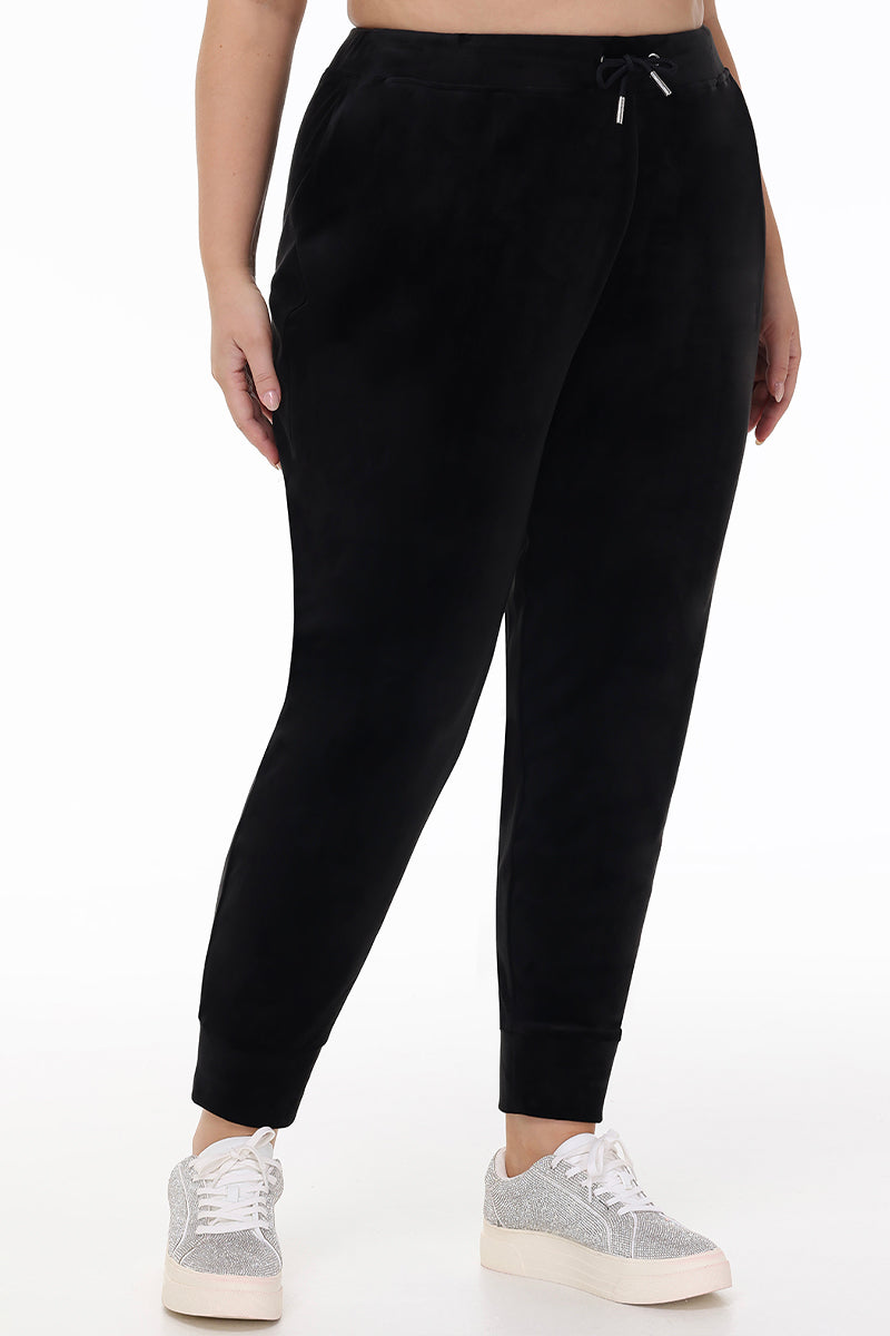 Plus-Size Big Bling Velour Jogger - Image 2