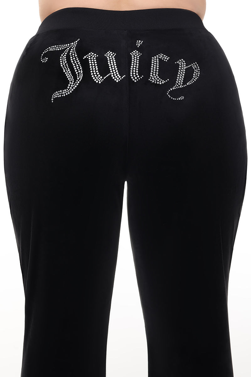 Plus-Size OG Big Bling Velour Track Pants - Image 4