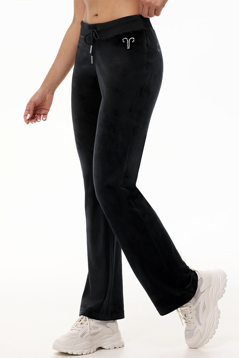 Custom Zodiac OG Big Bling Velour Track Pants - Image 4