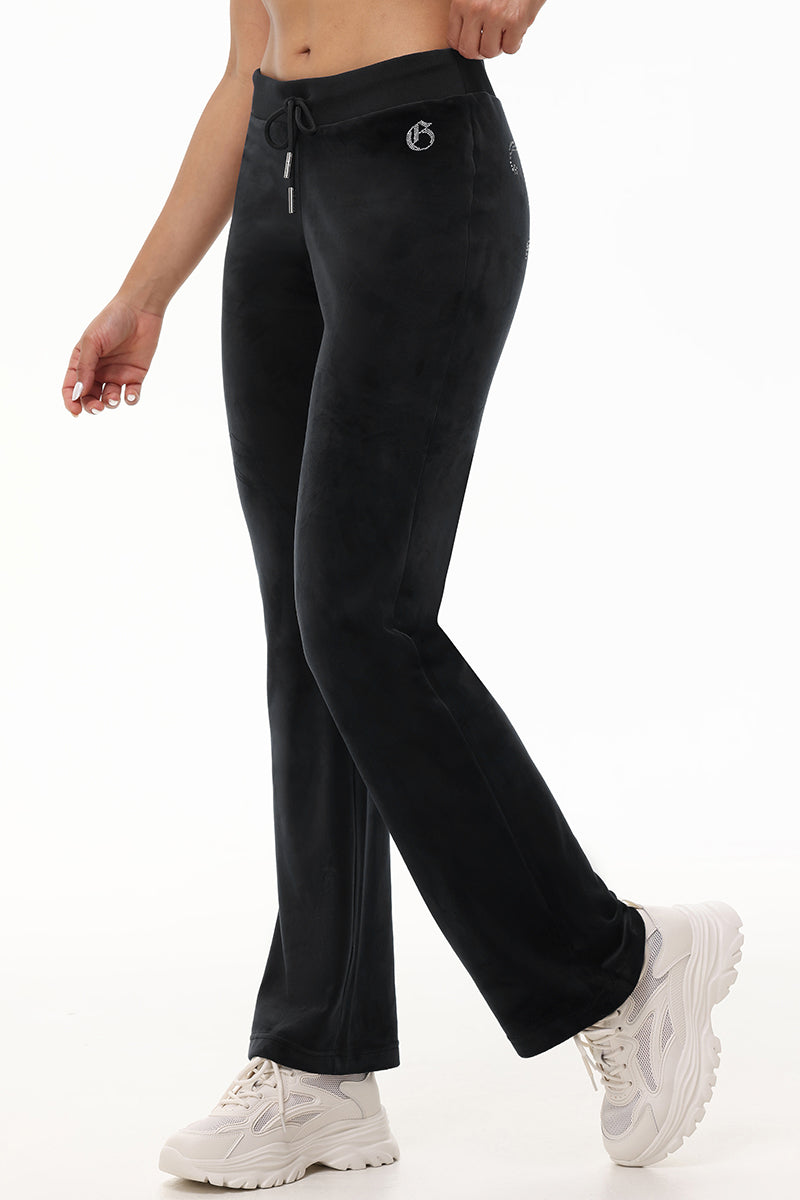 Custom Initial OG Big Bling Velour Track Pants - Image 9