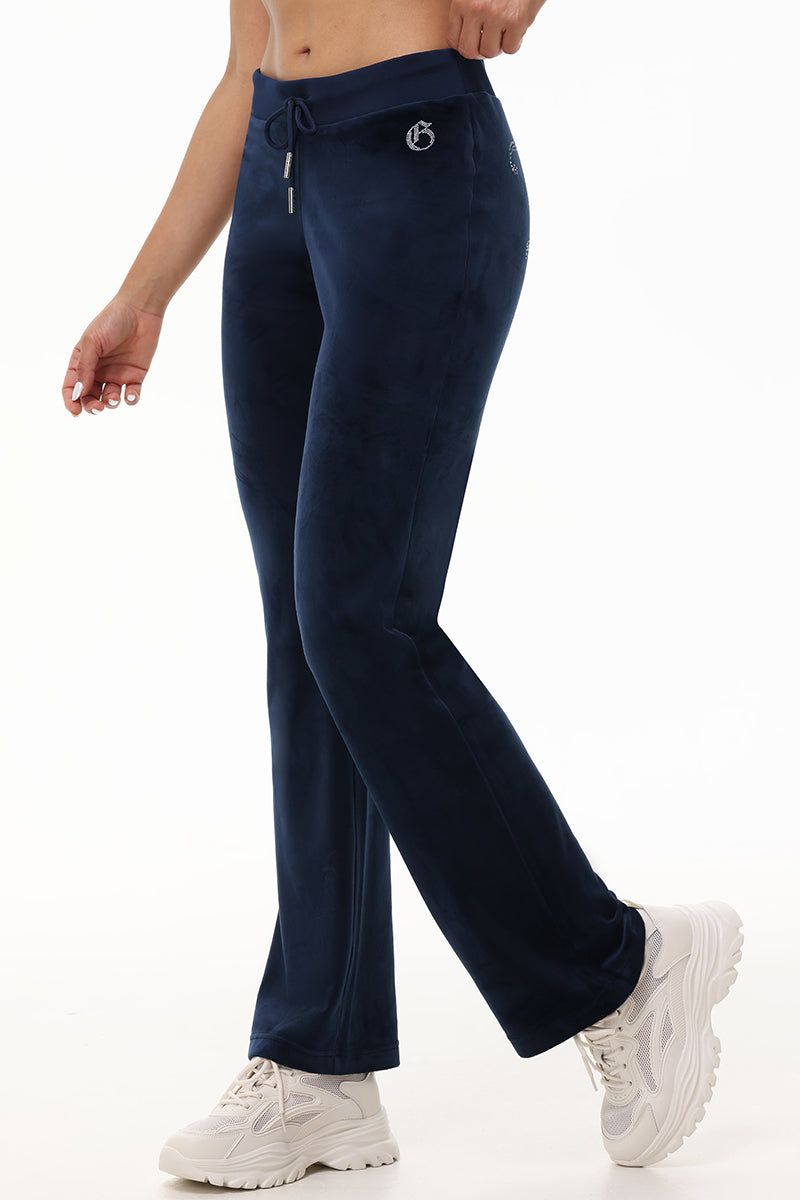 Custom Initial OG Big Bling Velour Track Pants - Image 10