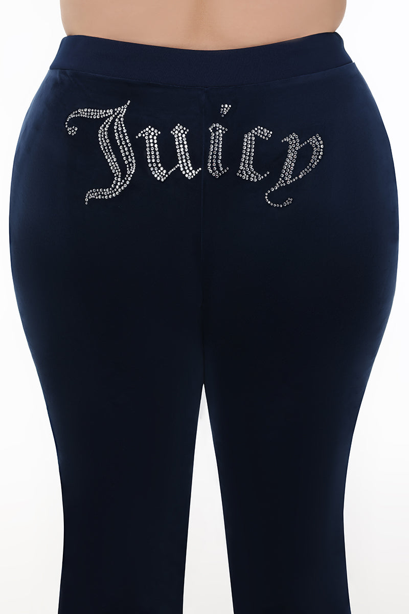 Plus-Size OG Big Bling Velour Track Pants - Image 4