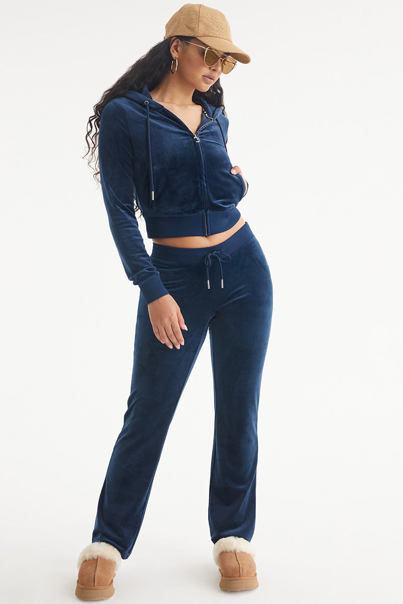 Virgo Customizable Big Bling Velour Track Pants - Image 6