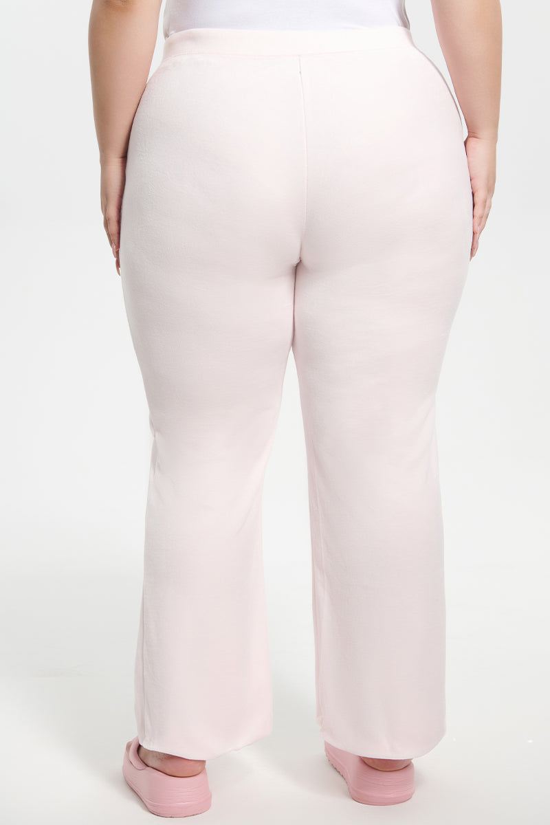 Plus-Size Classic Cotton Velour Track Pants - Image 3