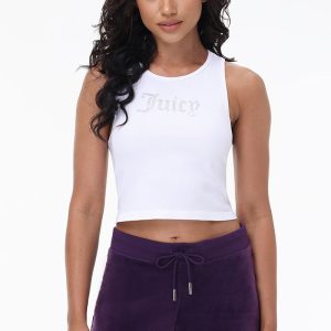 Small Bling High Neck Seamless Crop Tank