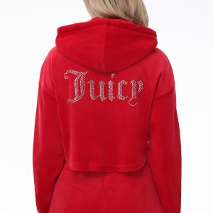 Big Bling High Low Cropped Hoodie