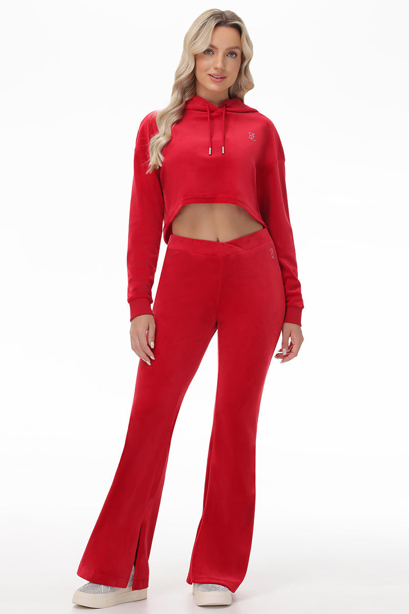 Big Bling High Low Cropped Hoodie - Image 5