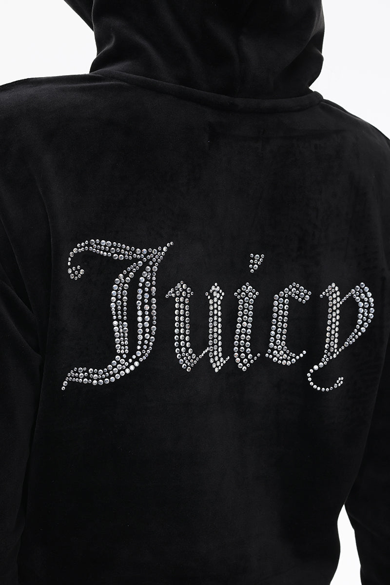 Big Bling High Low Cropped Hoodie - Image 5