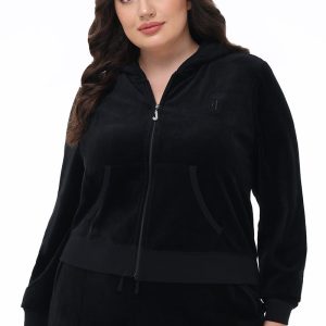 Plus-Size Heritage Cotton Velour Hoodie