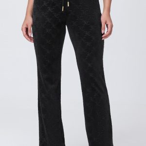 Embossed Velour Track Pants