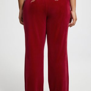 Plus-Size OG Big Bling Velour Track Pants