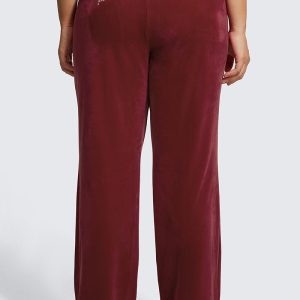 Plus-Size OG Big Bling Velour Track Pants