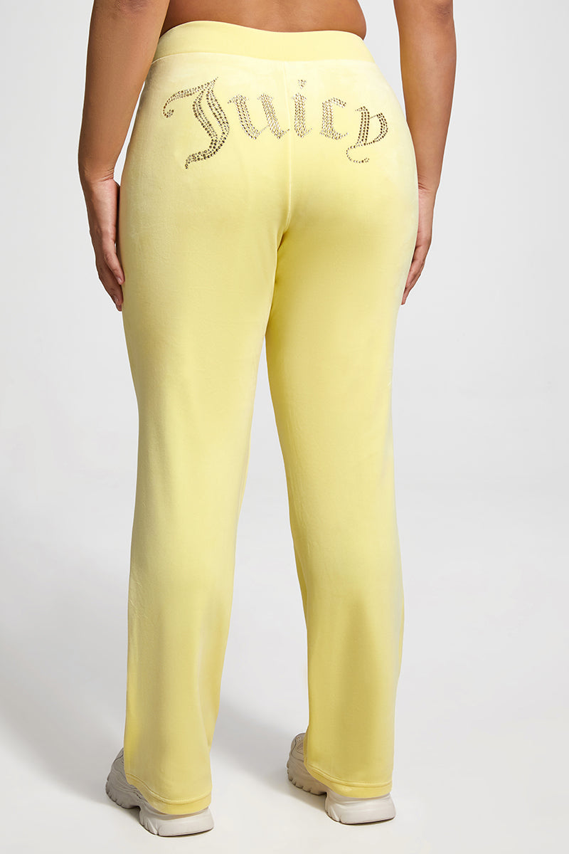 Plus-Size OG Big Bling Velour Track Pants