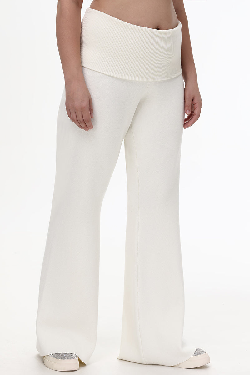 Plus-Size Low Rise Knit Flare Pants - Image 2