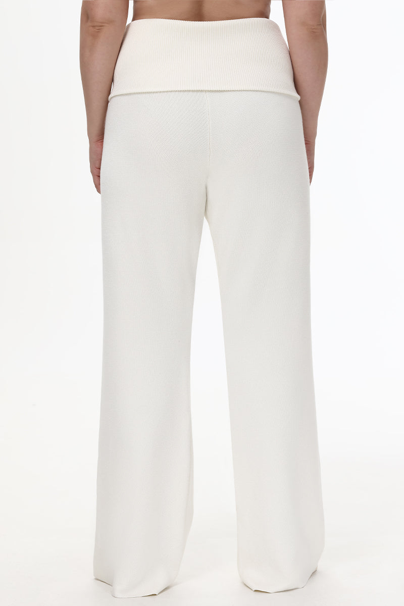Plus-Size Low Rise Knit Flare Pants - Image 3