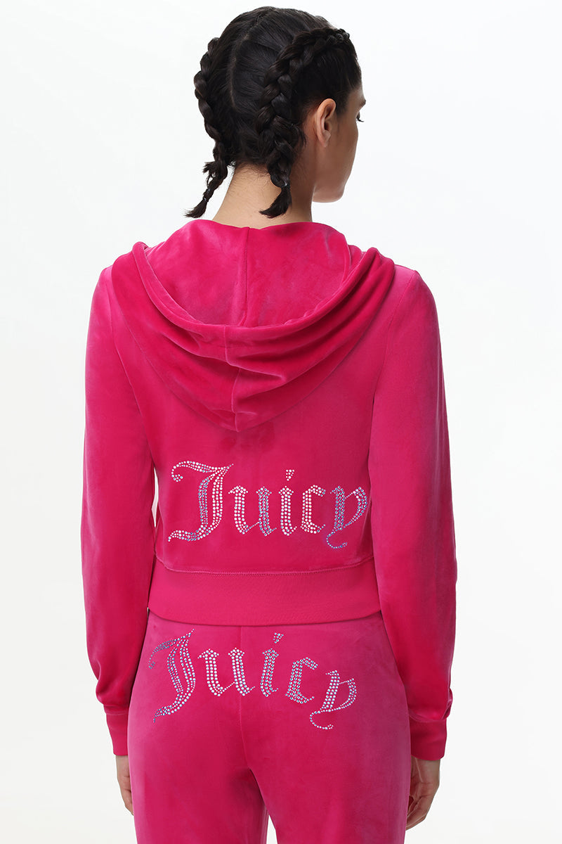 Technicolor Customizable Big Bling Velour Hoodie - Image 5