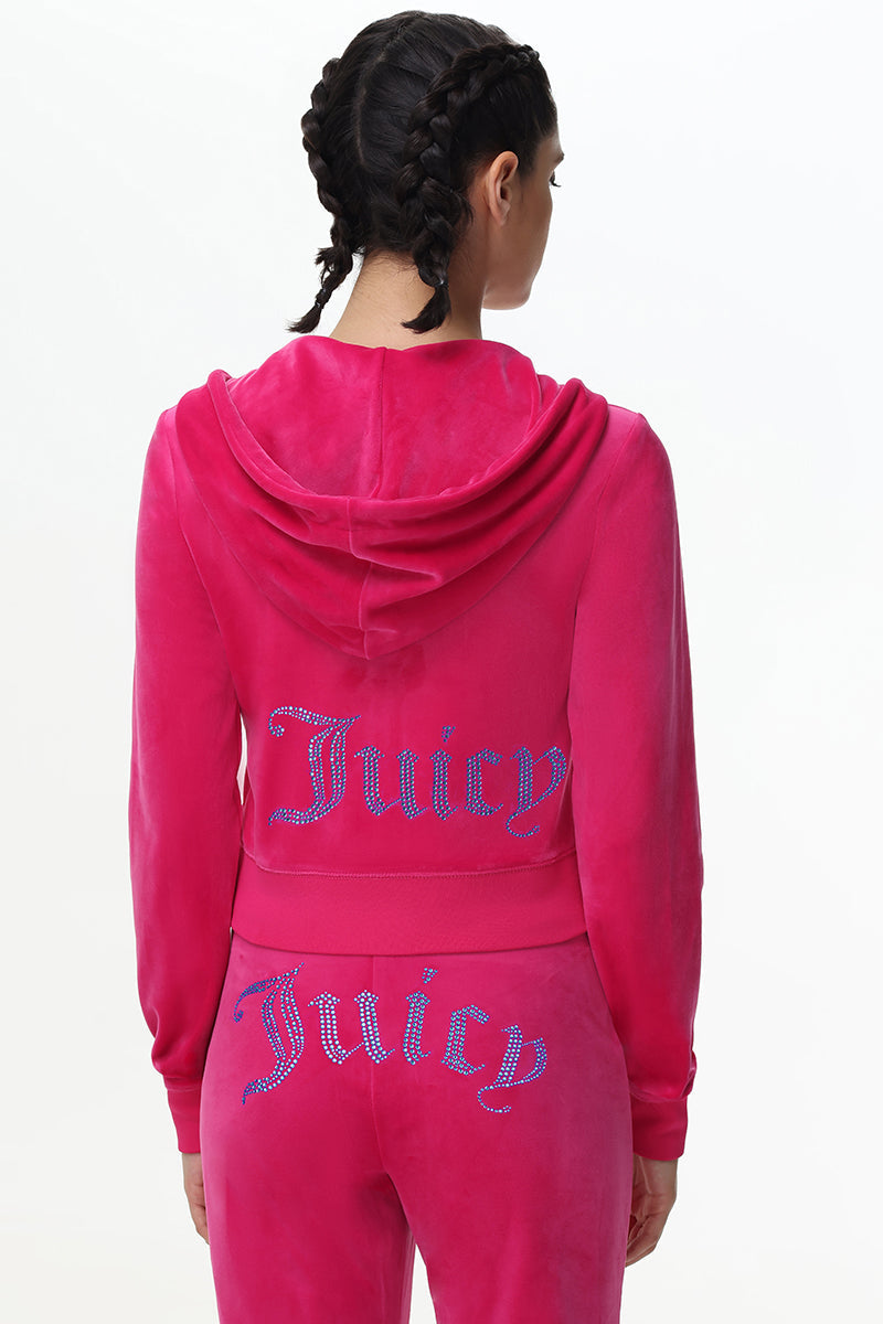 Technicolor Customizable Big Bling Velour Hoodie - Image 3