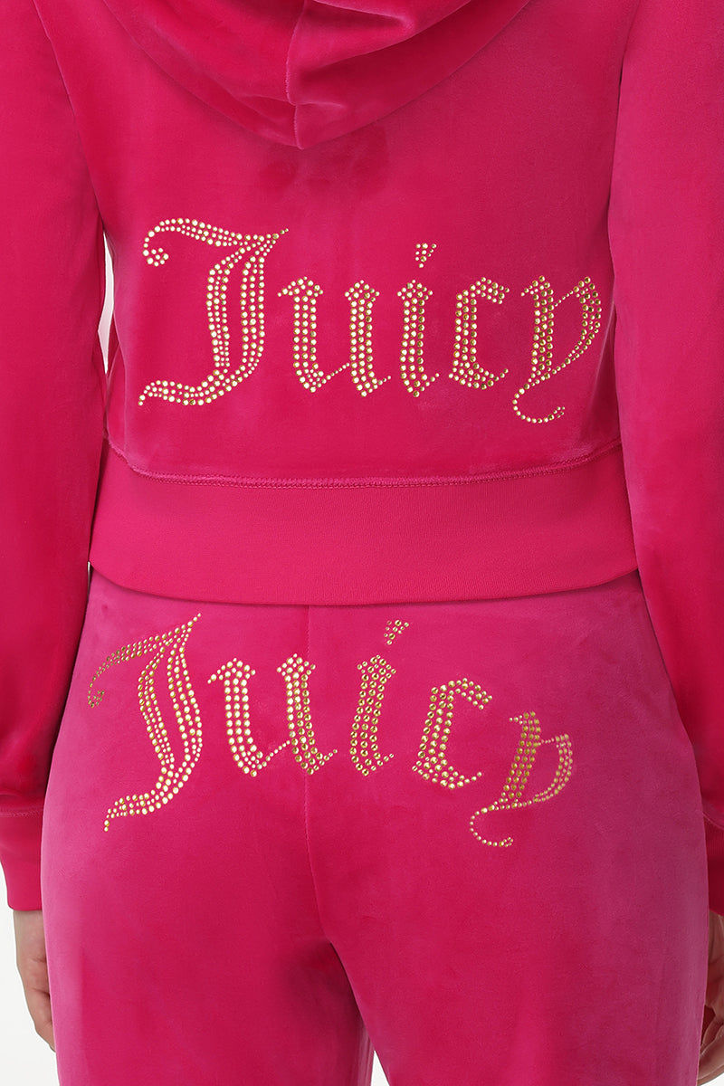 Technicolor Customizable Big Bling Velour Hoodie - Image 2