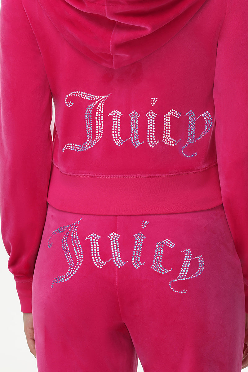 Technicolor Customizable Big Bling Velour Hoodie - Image 6