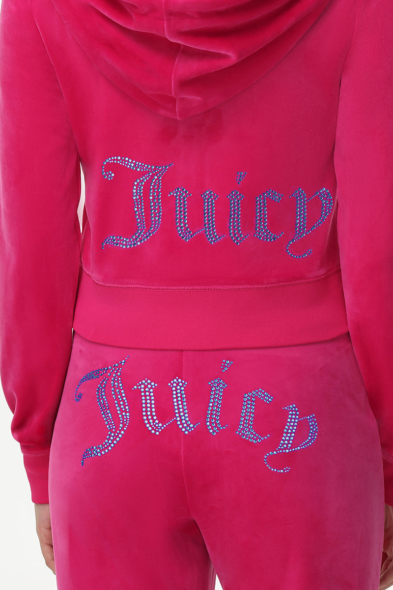 Technicolor Customizable Big Bling Velour Hoodie - Image 4