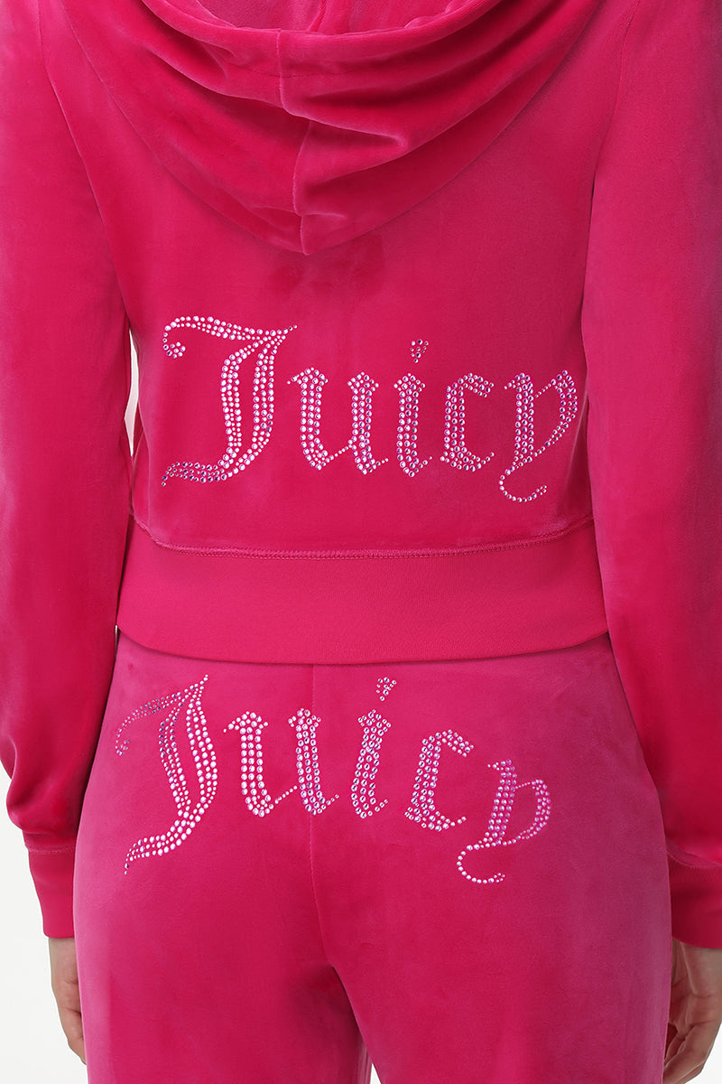 Technicolor Customizable Big Bling Velour Hoodie - Image 8