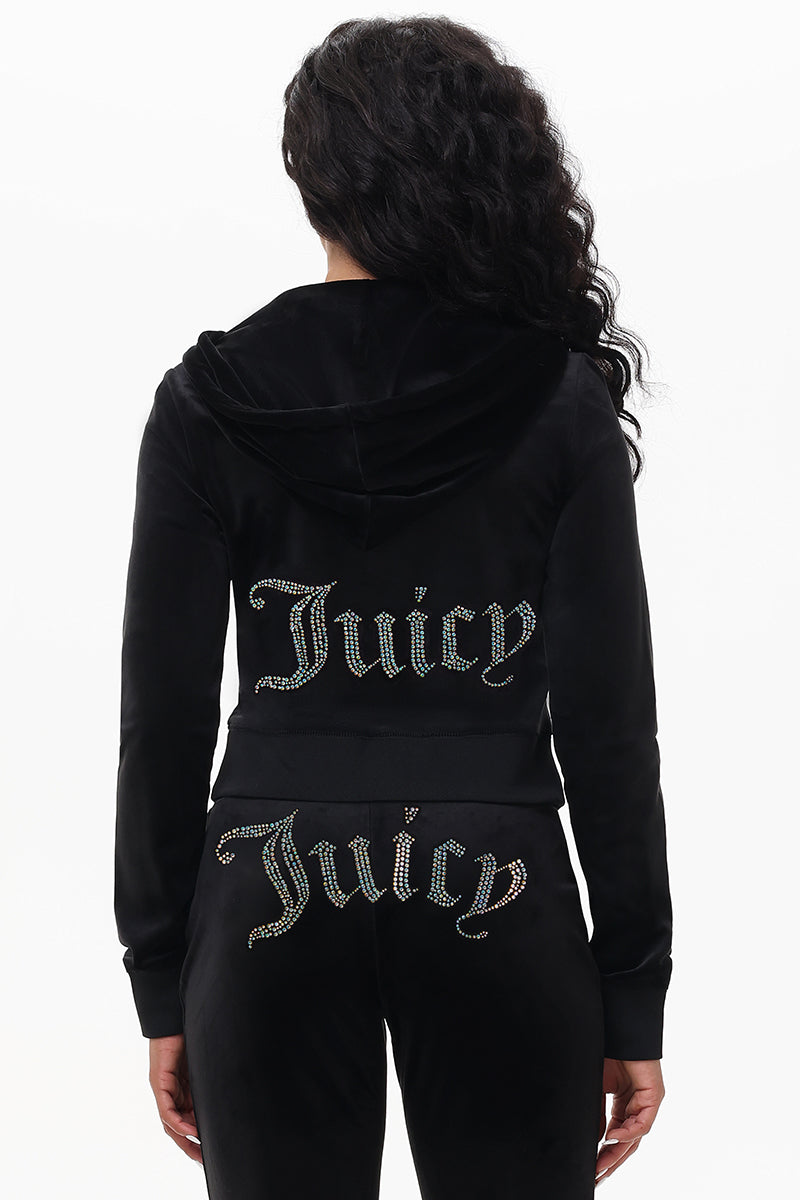 Technicolor Customizable Big Bling Velour Hoodie - Image 7