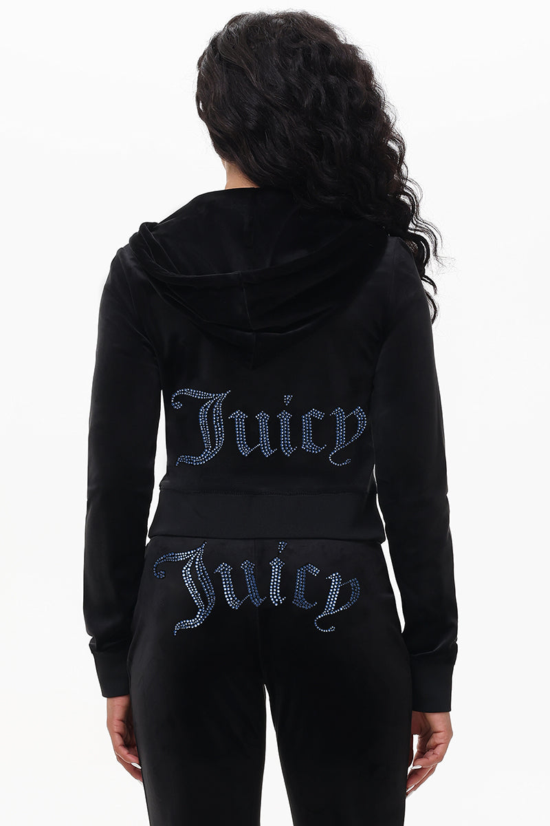 Technicolor Customizable Big Bling Velour Hoodie - Image 5