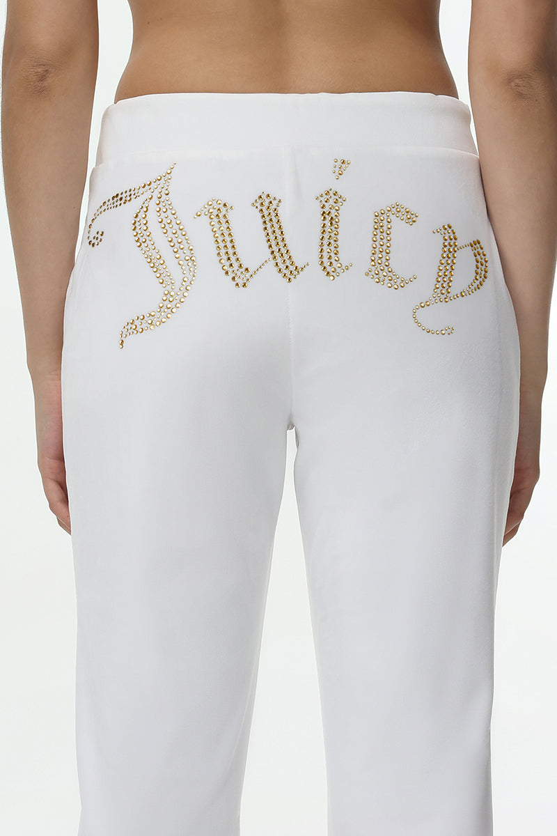 Technicolor Customizable Big Bling Velour Track Pants - Image 4