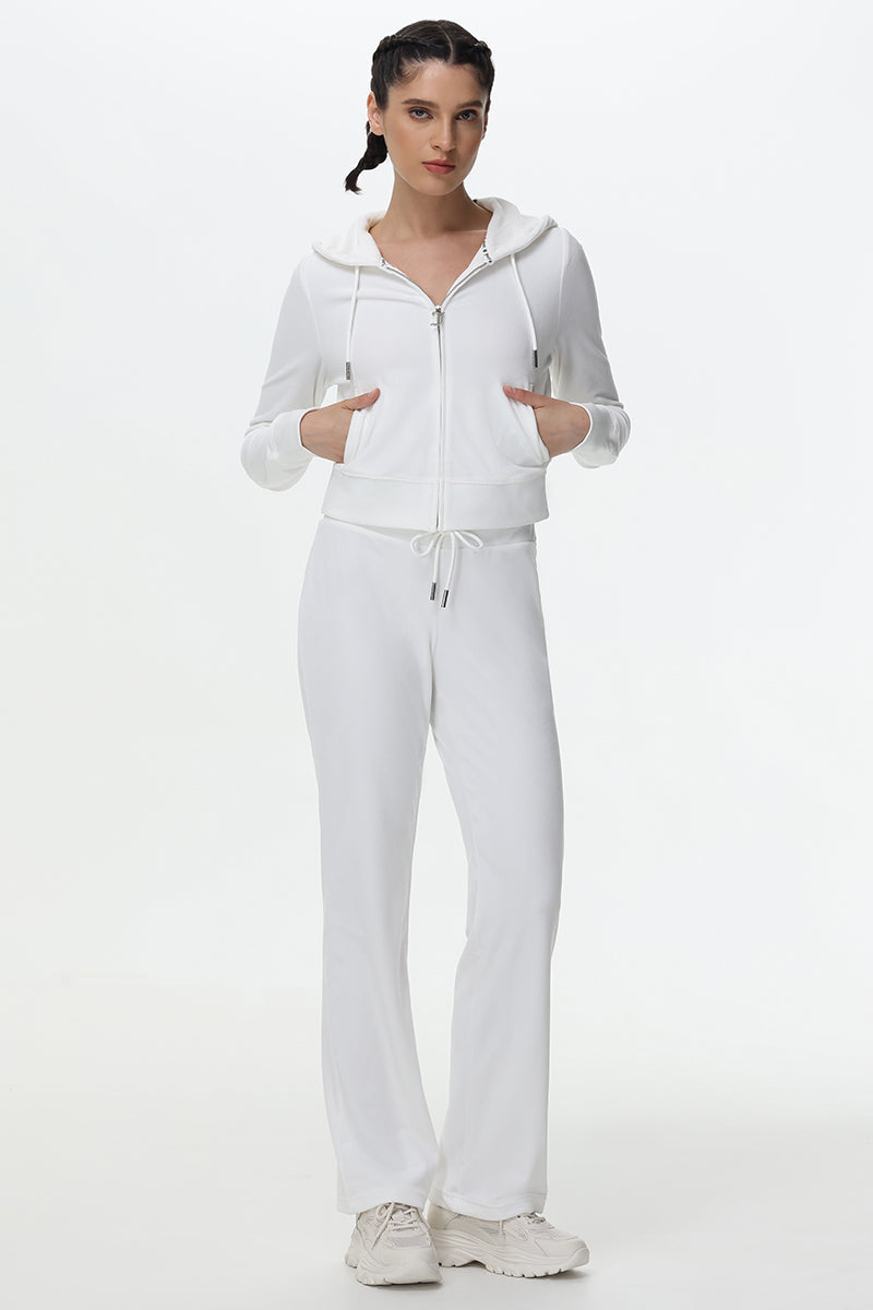 Technicolor Customizable Big Bling Velour Track Pants - Image 11