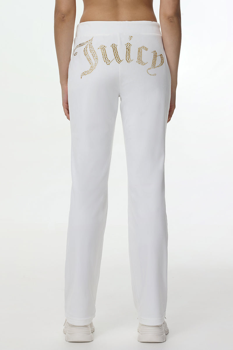 Technicolor Customizable Big Bling Velour Track Pants - Image 3