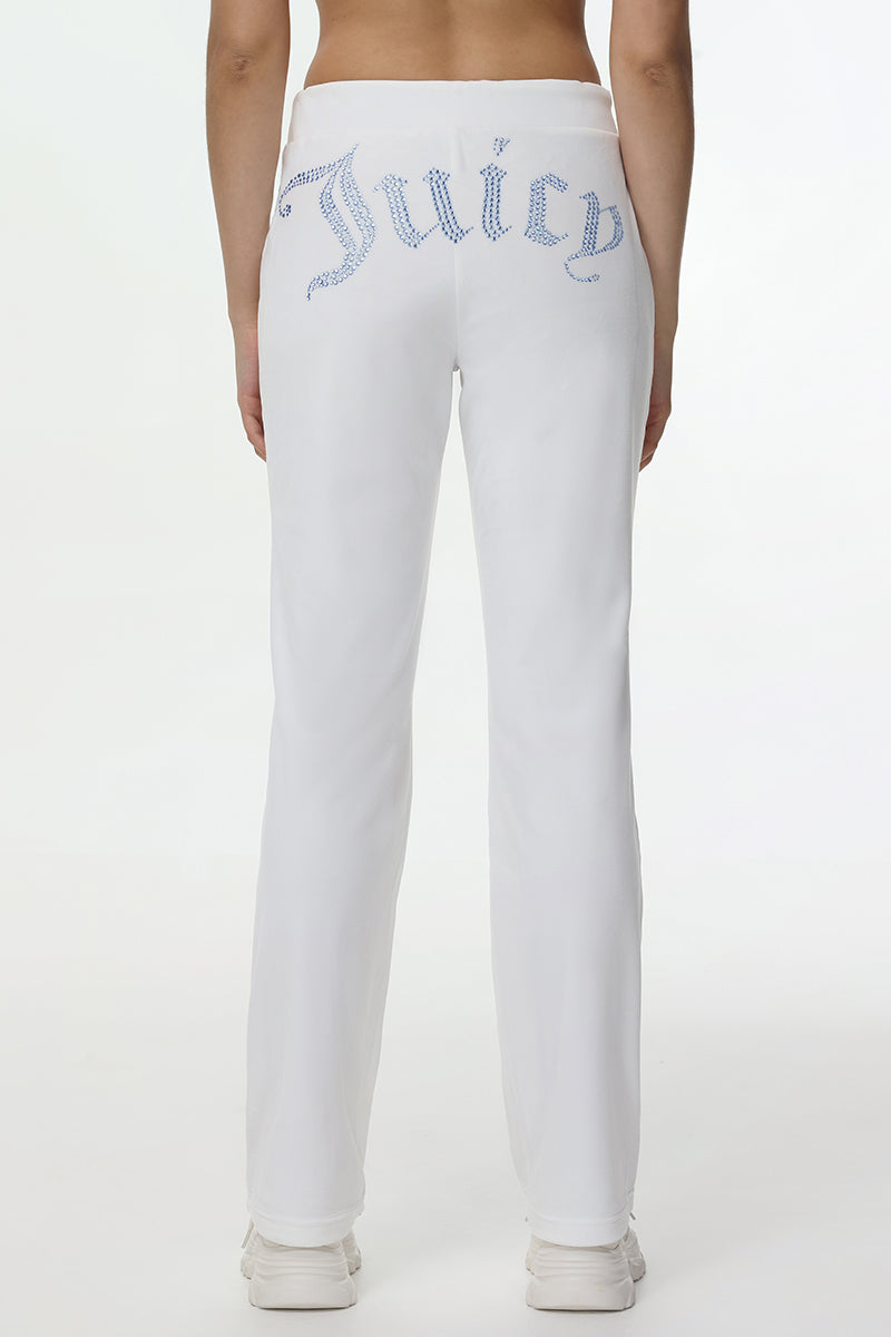 Technicolor Customizable Big Bling Velour Track Pants