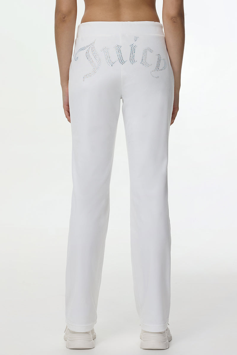 Technicolor Customizable Big Bling Velour Track Pants - Image 7
