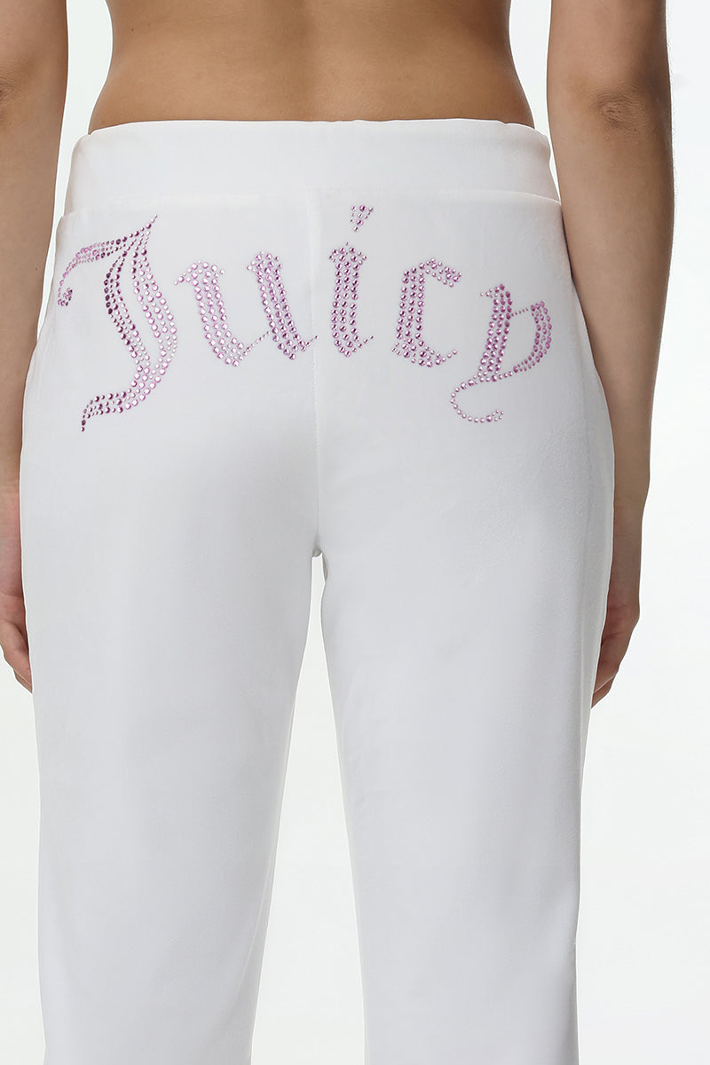 Technicolor Customizable Big Bling Velour Track Pants - Image 6