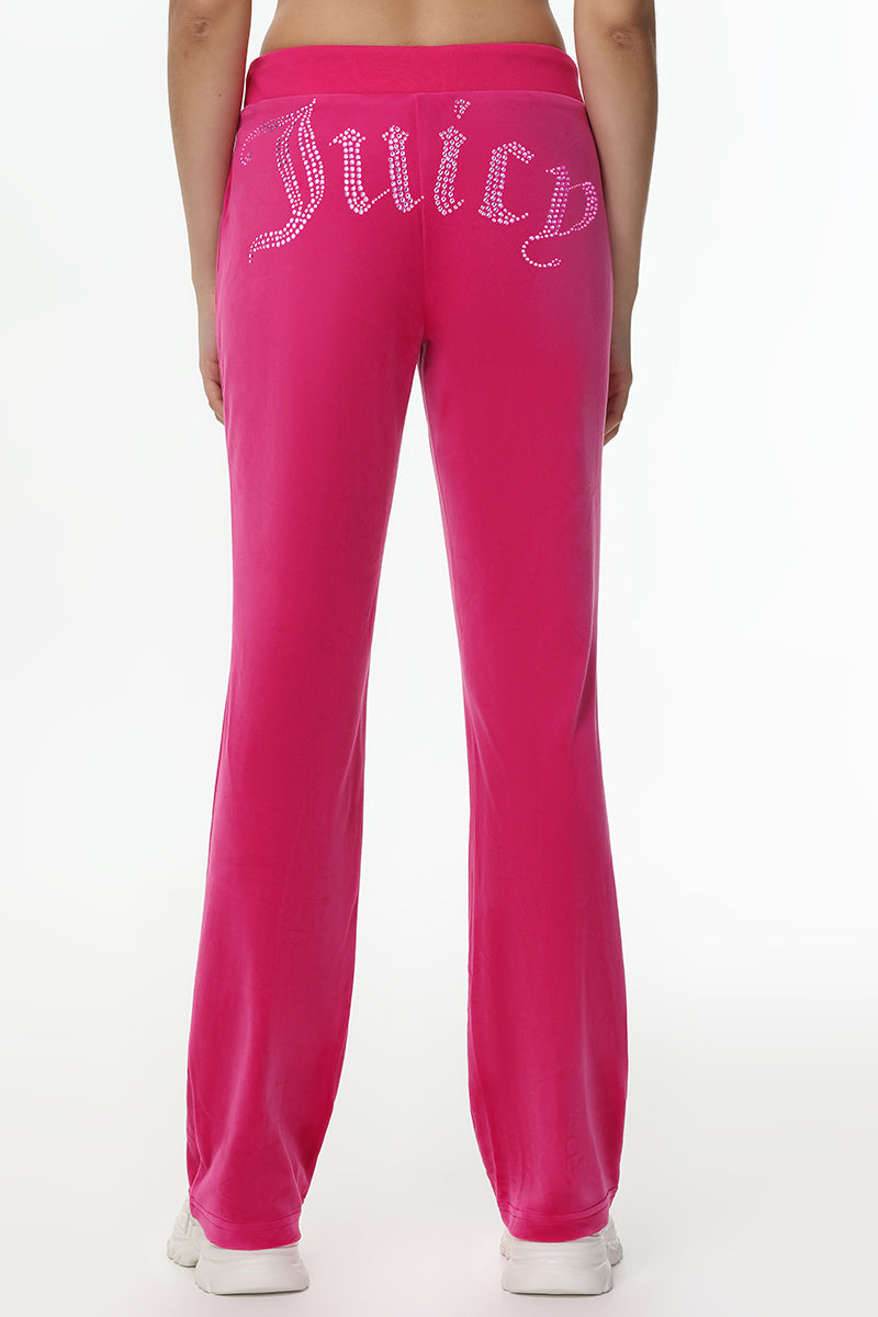 Technicolor Customizable Big Bling Velour Track Pants - Image 6