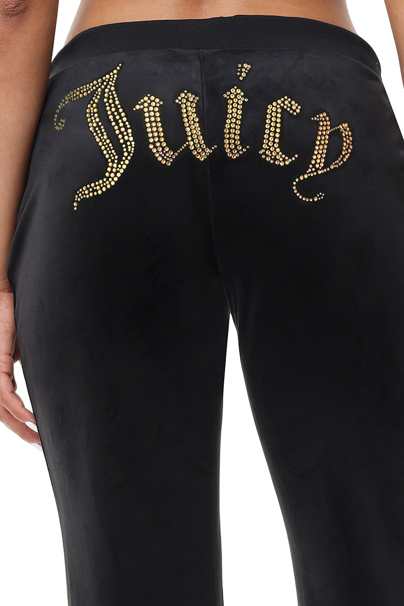 Technicolor Customizable Big Bling Velour Track Pants - Image 4