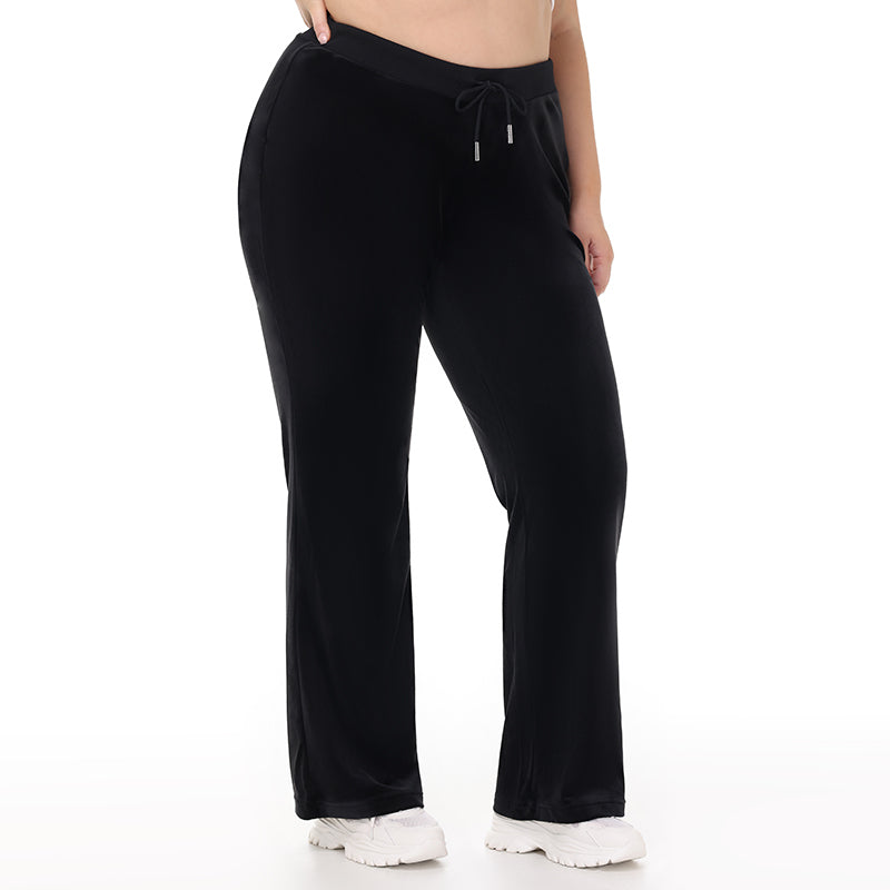 Plus-Size Technicolor Customizable Big Bling Velour Track Pants - Image 10