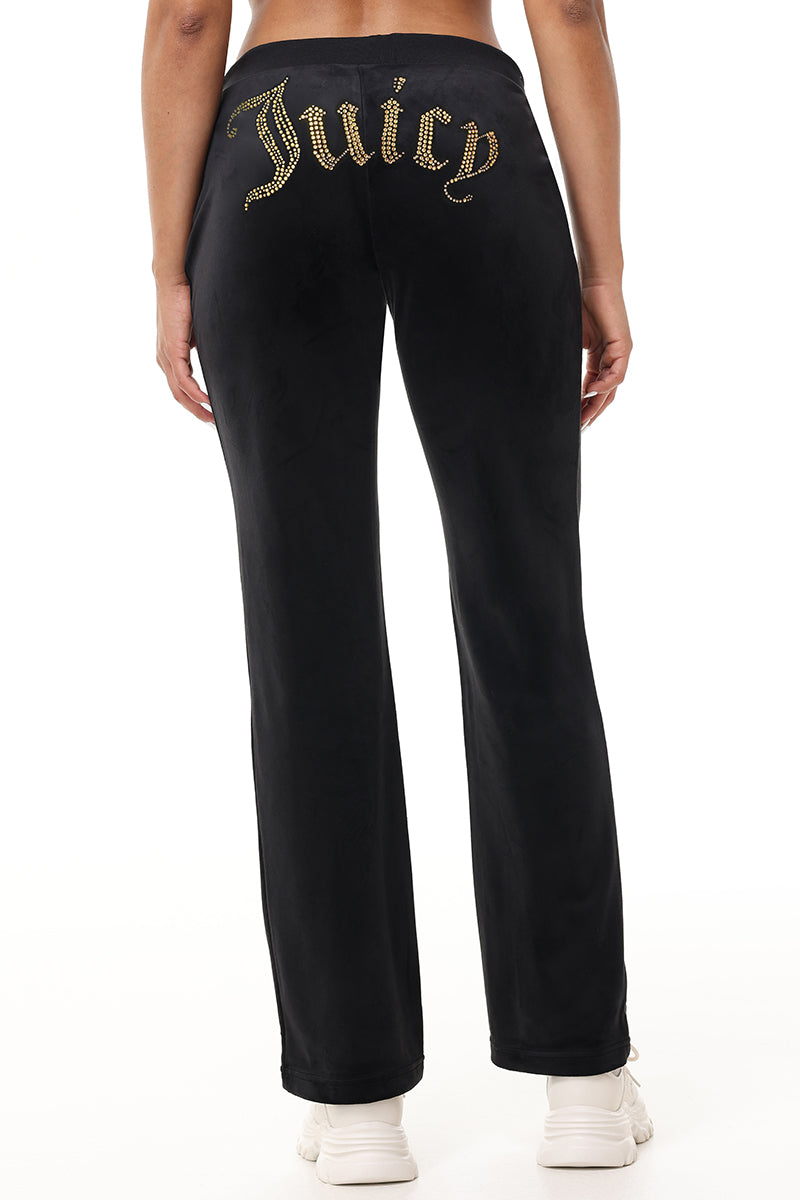 Technicolor Customizable Big Bling Velour Track Pants - Image 3