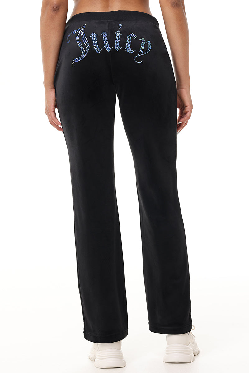 Technicolor Customizable Big Bling Velour Track Pants - Image 5