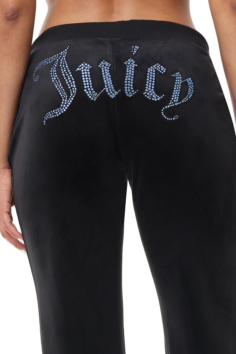 Technicolor Customizable Big Bling Velour Track Pants - Image 6