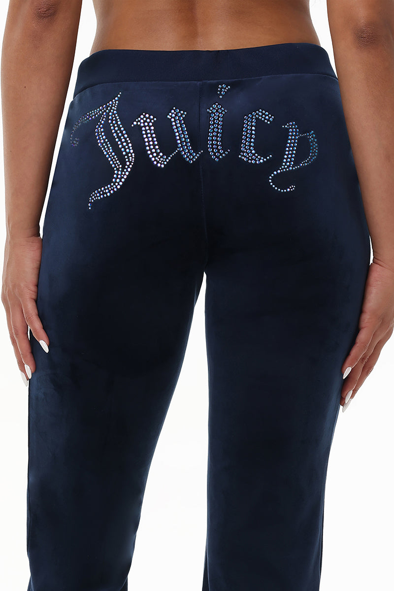 Technicolor Customizable Big Bling Velour Track Pants - Image 8