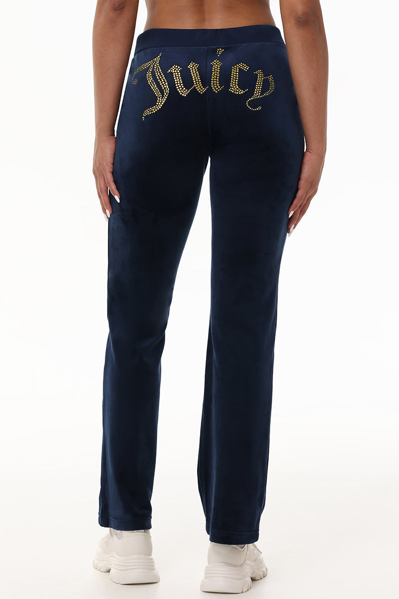 Technicolor Customizable Big Bling Velour Track Pants - Image 3