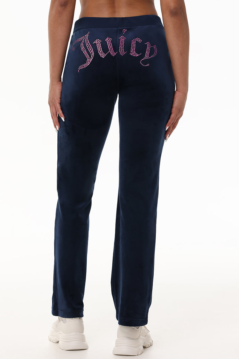 Technicolor Customizable Big Bling Velour Track Pants - Image 6