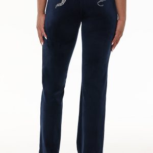 Technicolor Customizable Big Bling Velour Track Pants