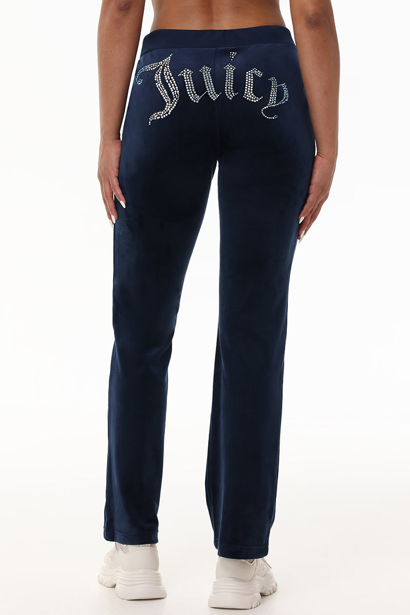 Technicolor Customizable Big Bling Velour Track Pants