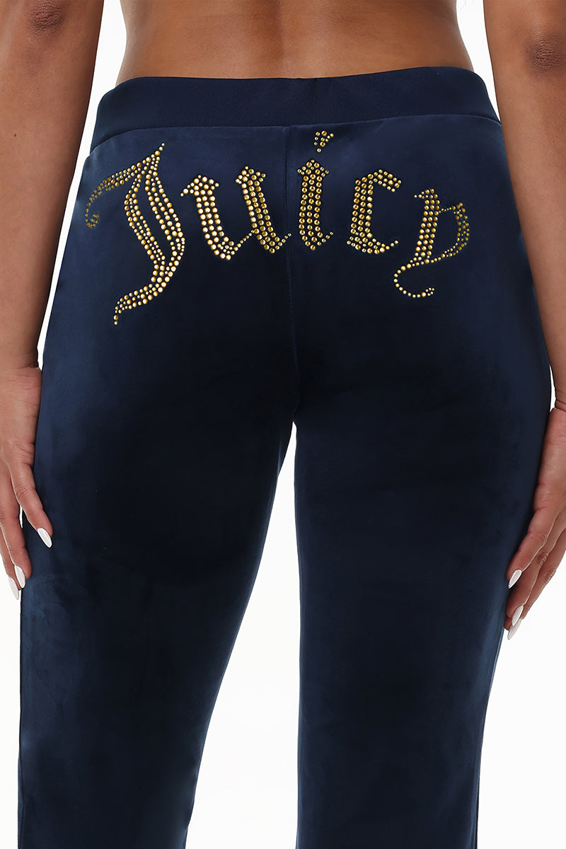 Technicolor Customizable Big Bling Velour Track Pants - Image 4